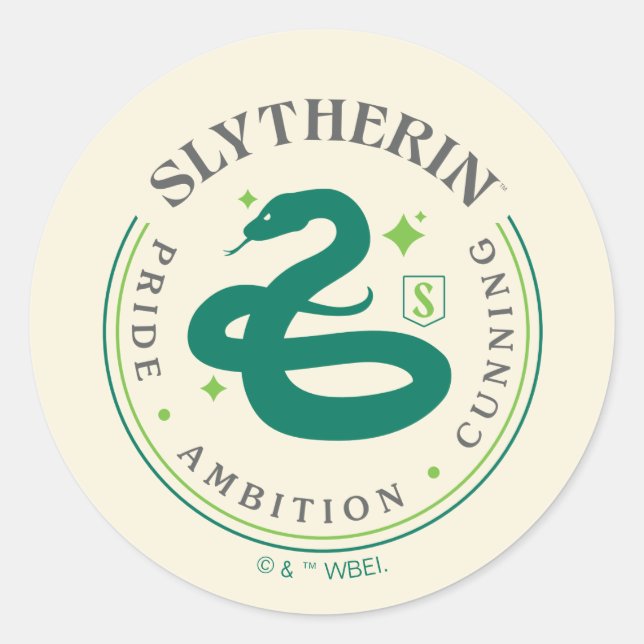 Sticker Rond SLYTHERIN™ Insigne de fierté de la Maison du serpe (Devant)