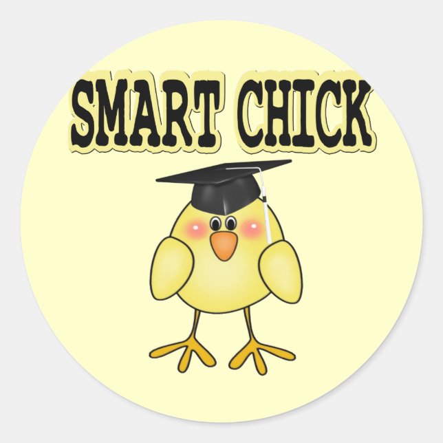 Sticker Rond Smart Chick (Devant)