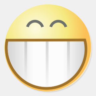 Sticker Rond Smile Face Happy Grin Destiny Art
