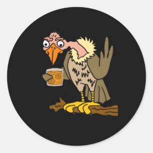 Sticker Rond Smilemore Vieux Buzzard Boire Bourbon Ou Whiskey