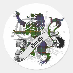 Sticker Rond Smith Tartan Lion