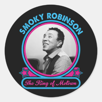Sticker Rond Smokey Robinson Le Roi De Motown