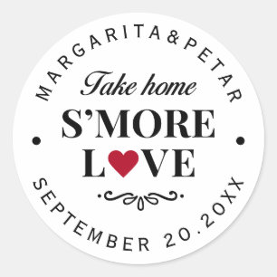 Sticker Rond S'more Love Mariage