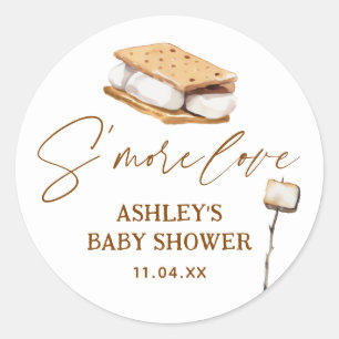 Sticker Rond S'more Love Smore baby shower