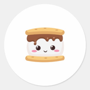 Sticker Rond Smores