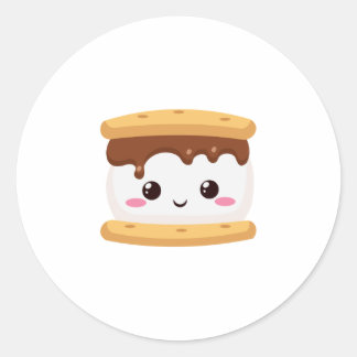 Sticker Rond Smores