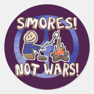 Sticker Rond S'mores pas les guerres