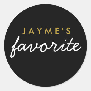 Sticker Rond Snack Favori "Her"