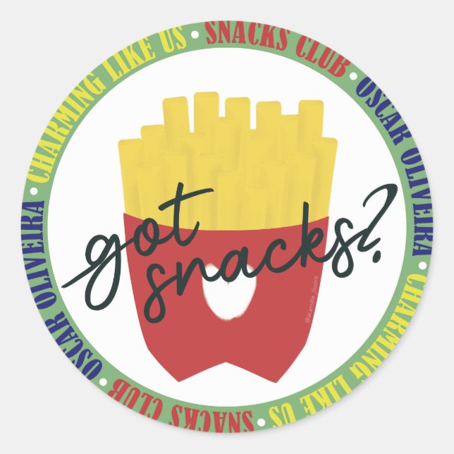 Sticker Rond Snacks - CA (Devant)