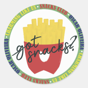 Sticker Rond Snacks - CA