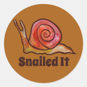 Sticker Rond Snail Art