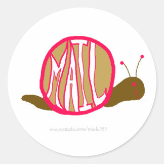 Sticker Rond Snail mail Stickies