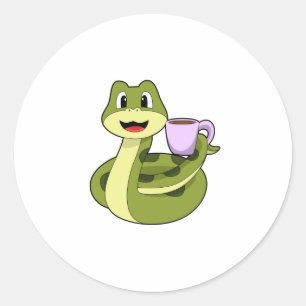Sticker Rond Snake with Cup