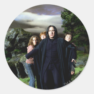 Sticker Rond Snape Hermoine Ron Harry