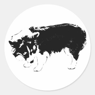Sticker Rond Sniffer à feuilles fantômes