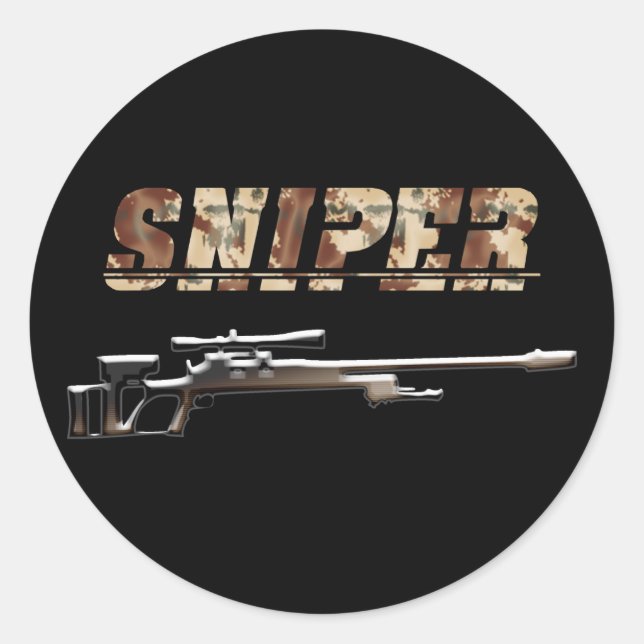 Sticker Rond Sniper (Devant)