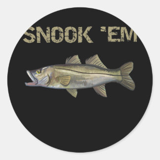 Sticker Rond Snook 'Em Snook Fishing Common Snook