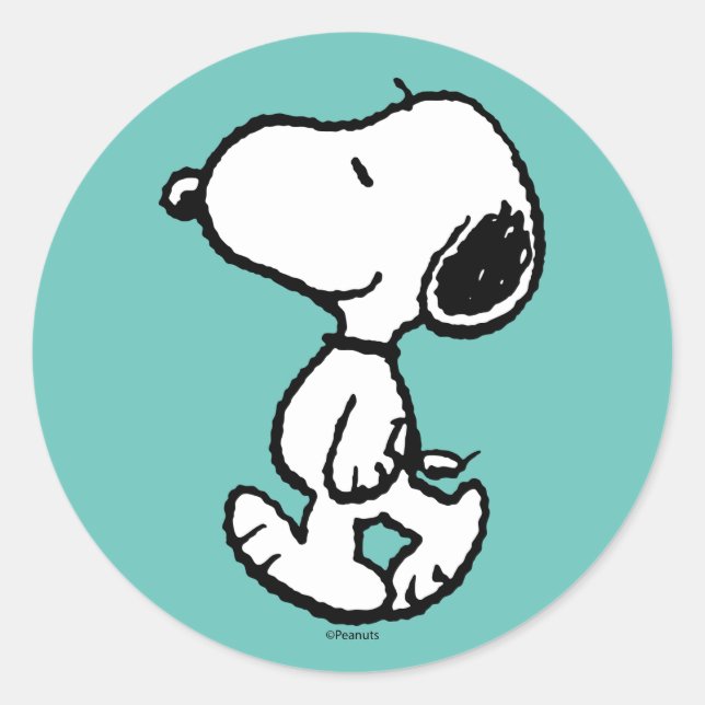 Sticker Rond Snoopy Classic Comics (Devant)