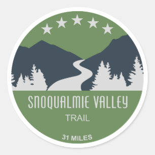 Sticker Rond Snoqualmie Valley Trail État de Washington