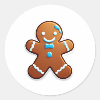 Sticker Rond Snow Globe I Monogram