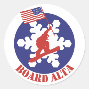 Sticker Rond Snowboard Alta