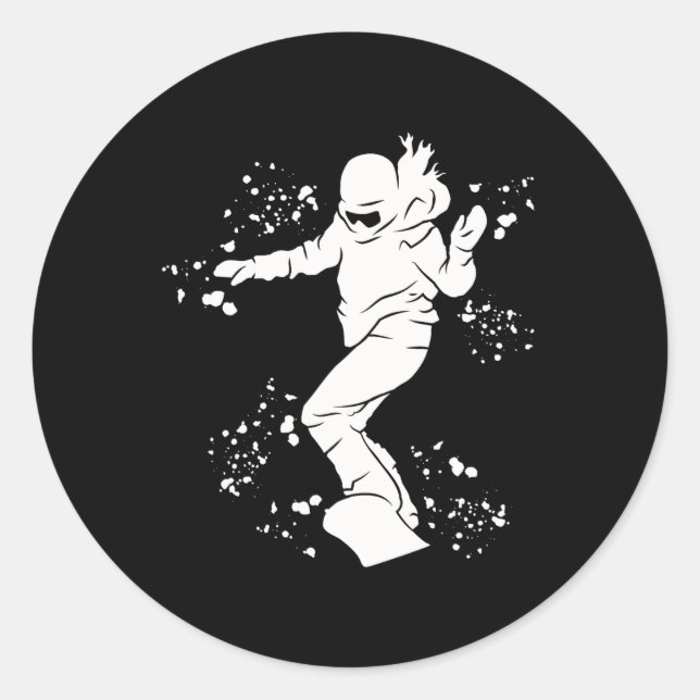 Sticker Rond Snowboard coloré Snowboard Snowboard 23 (Devant)