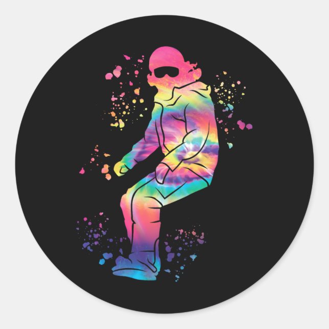 Sticker Rond Snowboard coloré Snowboard Snowboard 35 (Devant)