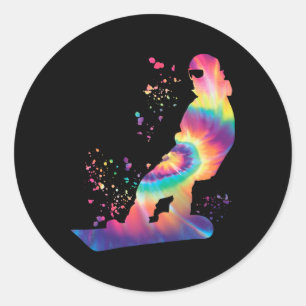 Sticker Rond Snowboard coloré Snowboard Snowboard 40