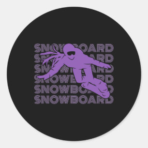 Sticker Rond Snowboard Femmes Snowboard Snowboard Snowboard 2