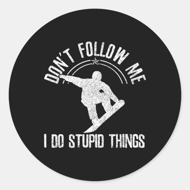 Sticker Rond Snowboard Freestyle Snowboard Snowboard Snowboarde (Devant)