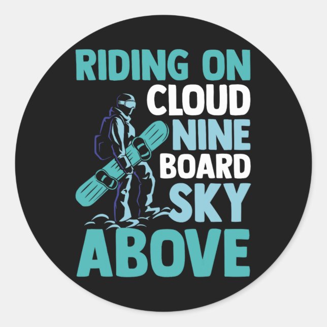Sticker Rond Snowboard Snowboard (Devant)