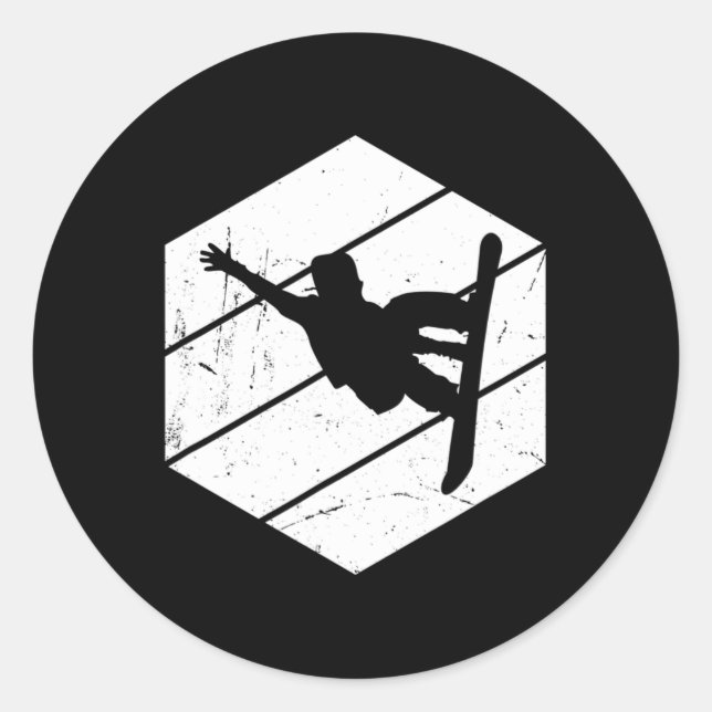Sticker Rond Snowboard Snowboard Herren Damen Snowboard (Devant)