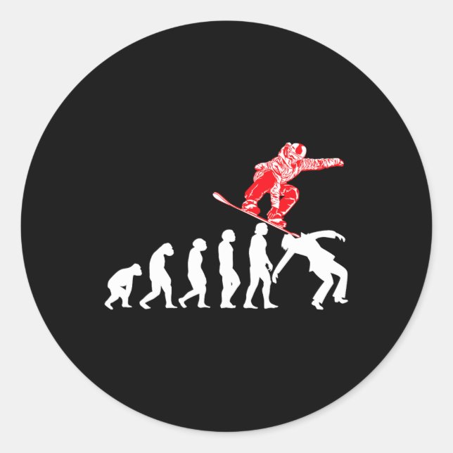 Sticker Rond Snowboard Snowboard Snowboard (Devant)