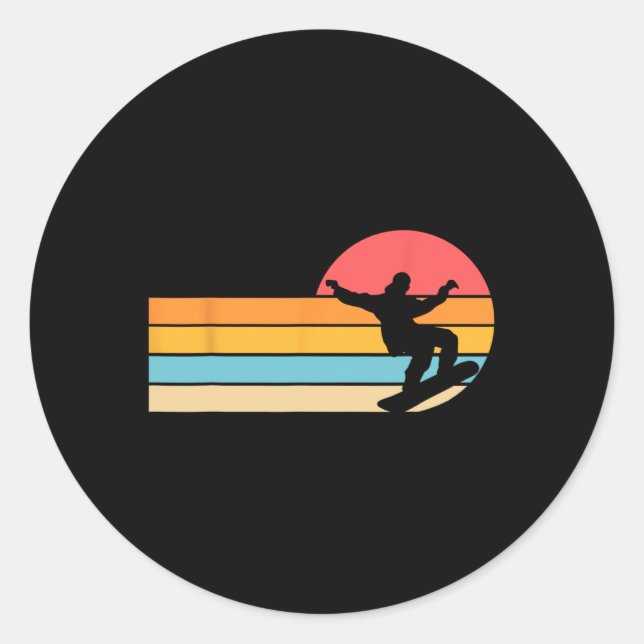 Sticker Rond Snowboard Snowboard Snowboard 3 (Devant)