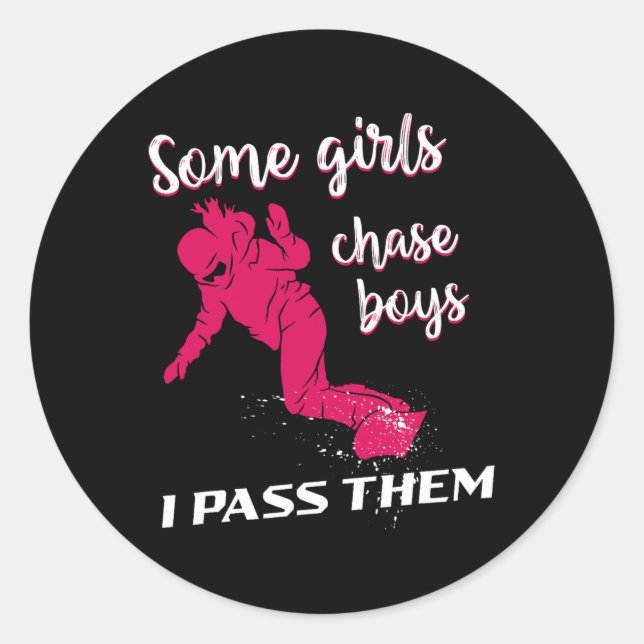 Sticker Rond Snowboard Snowboard Vintage fille (Devant)