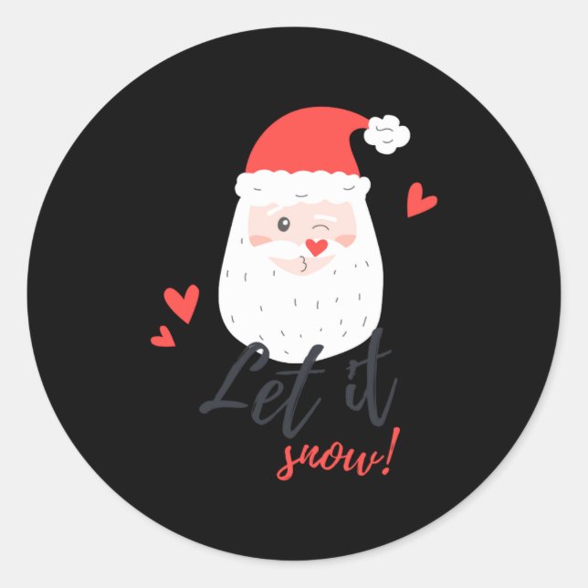 Sticker Rond Snowfall  (Devant)