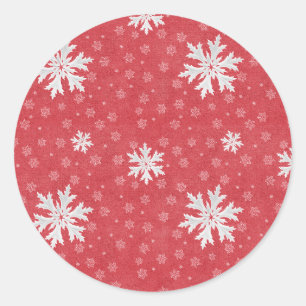 Sticker Rond Snowflakes à l'invitation de Noël