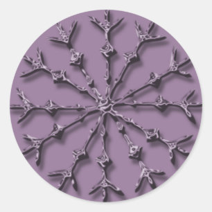 Sticker Rond Snowflakes - Enveloppe Cartes de Vacances