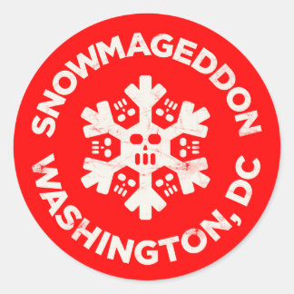 STICKER ROND SNOWMAGEDON WASHINGTON, DC