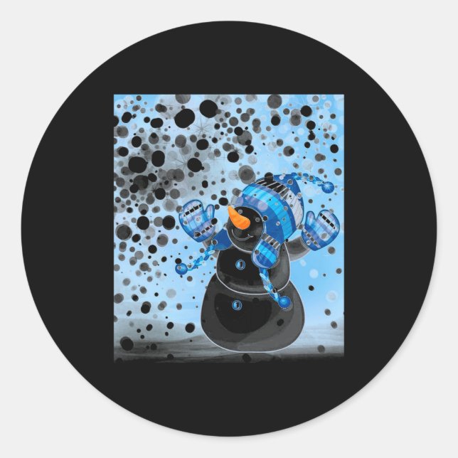 Sticker Rond Snowman  (Devant)