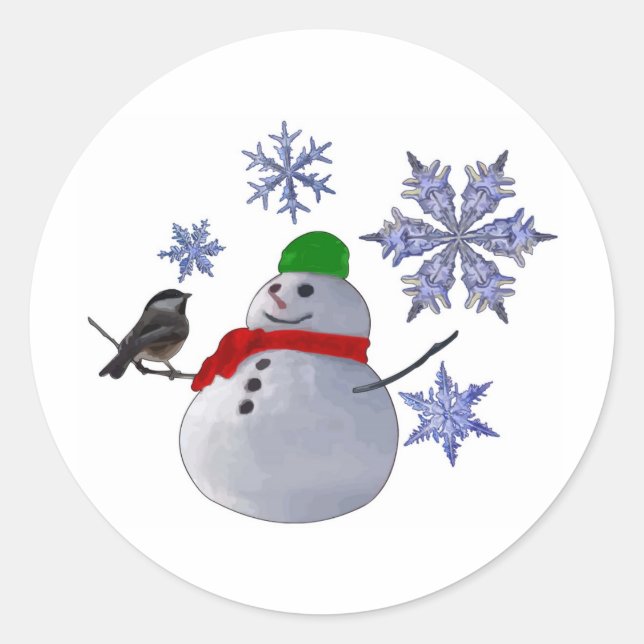 Sticker Rond Snowman (Devant)