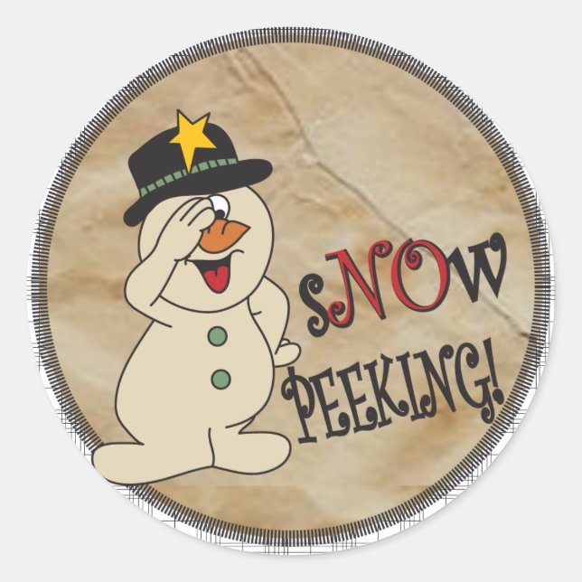 Sticker Rond Snowman (Devant)