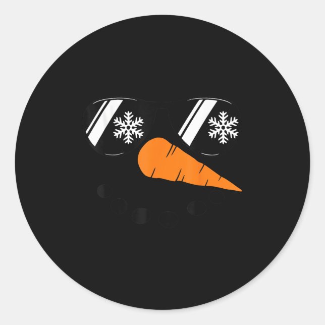 Sticker Rond Snowman Face Family Christmas Matching Costume Men (Devant)