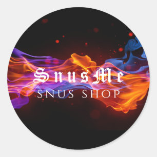 Sticker Rond Snus Shop Tabac Vape Fumée Huile CBD