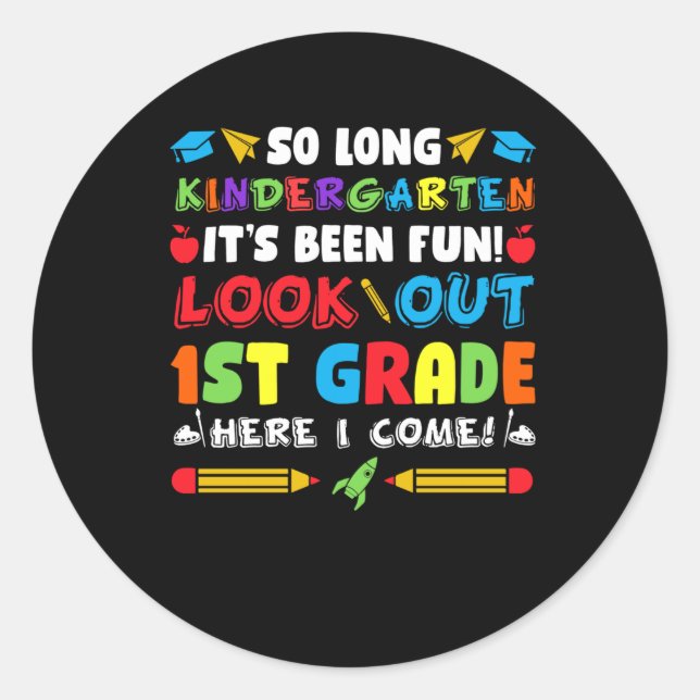 Sticker Rond So Long Kindergarten 1ère année (Devant)