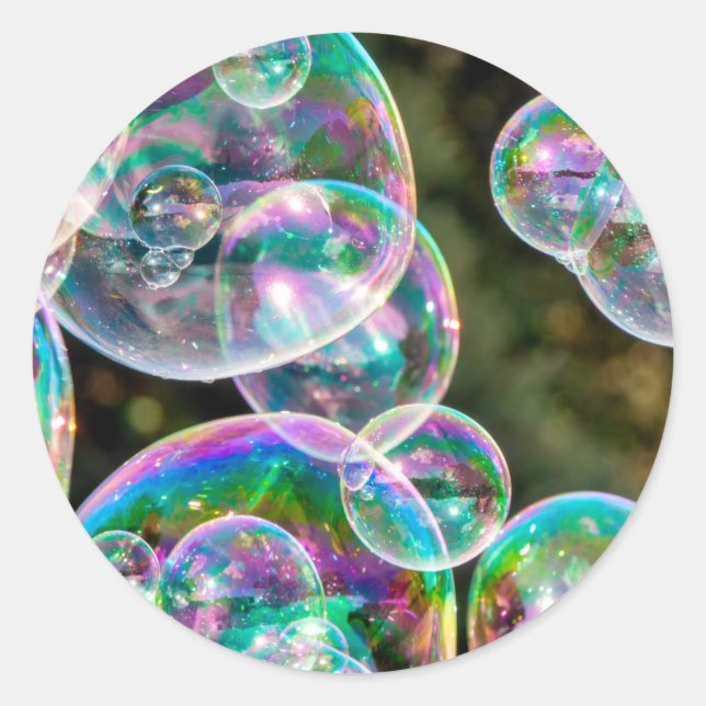Sticker Rond Soap bubbles (Devant)