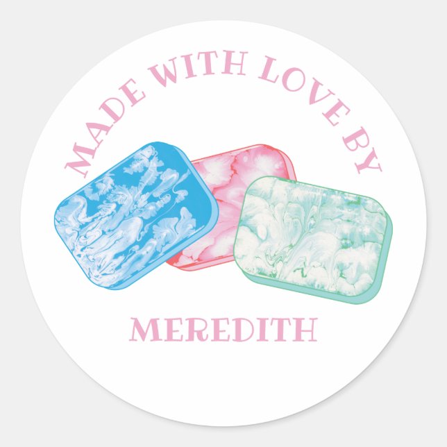 Sticker Rond Soap Making Soap Fabricants Custom Bars of Soap Ét (Devant)