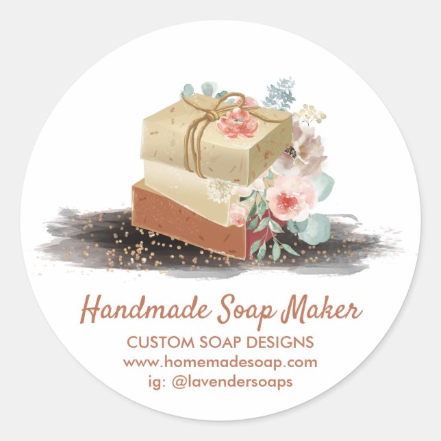 Sticker Rond Soaps Spa naturel bio maison (Devant)
