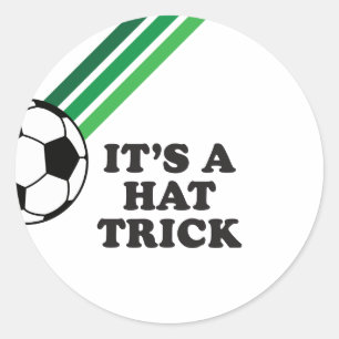 Sticker Rond Soccer Green Stripes Casquette Trick 3e anniversai