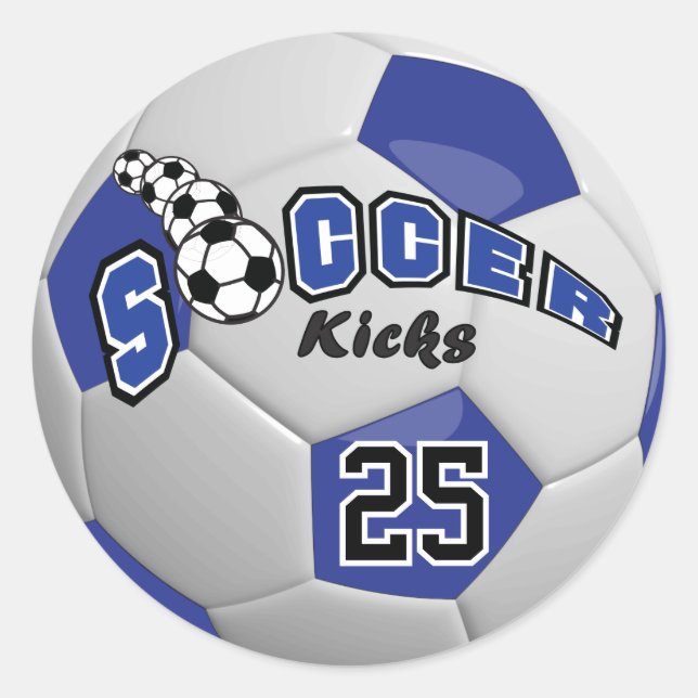 Sticker Rond Soccer Kicks | Dark Blue (Devant)
